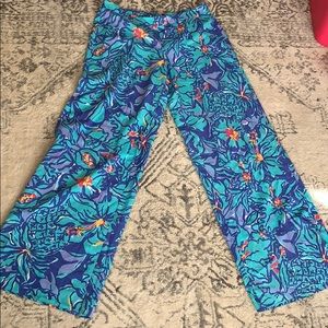 Lilly pulitzer large wide leg palazzos mai tai